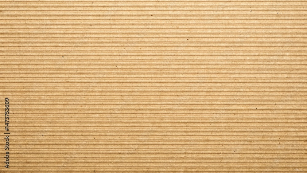 Textured brown corrugated cardboard surface with parallel lines for background design Textured brown corrugated cardboard surface with parallel lines for background design
