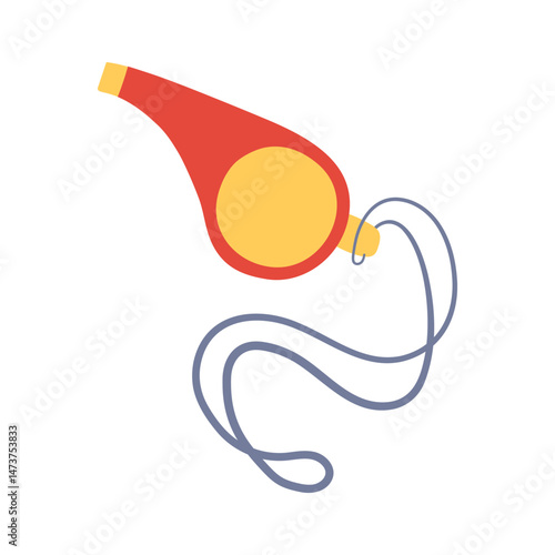 Whistle. Sport equipment icon. Vector freehand fitness illustration
