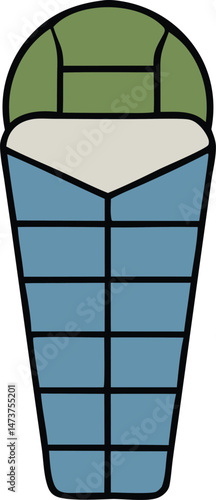 Cuadro en lienzo Sleeping bag Vector icon