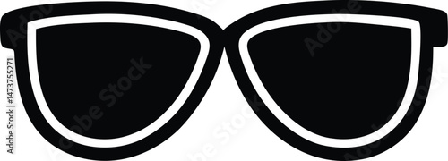 sunglass silhouette, Sunglass silhouette vector, sunglasses icon vector