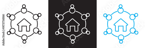 Inheritance icon.  Vector for websites, mobile interfaces, presentations, banner, visual branding etc. Vector illustration. isolated on white and black background. EPS 10