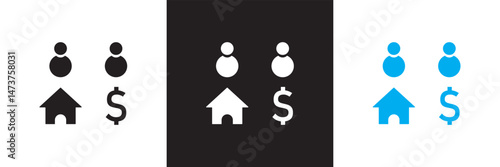 Inheritance icon.  Vector for websites, mobile interfaces, presentations, banner, visual branding etc. Vector illustration. isolated on white and black background. EPS 10