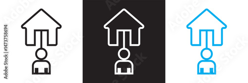 Inheritance icon.  Vector for websites, mobile interfaces, presentations, banner, visual branding etc. Vector illustration. isolated on white and black background. EPS 10
