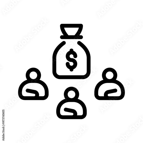 investor outline icon. founder line art illustration.