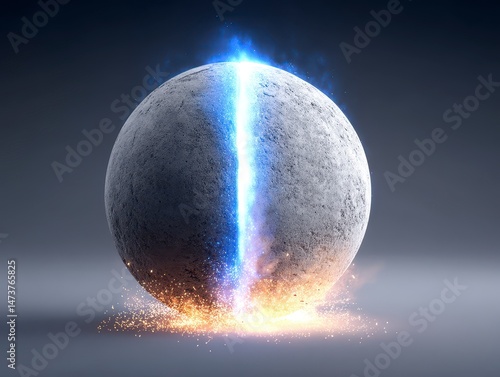 Sphere Energy Field Spark Emanation