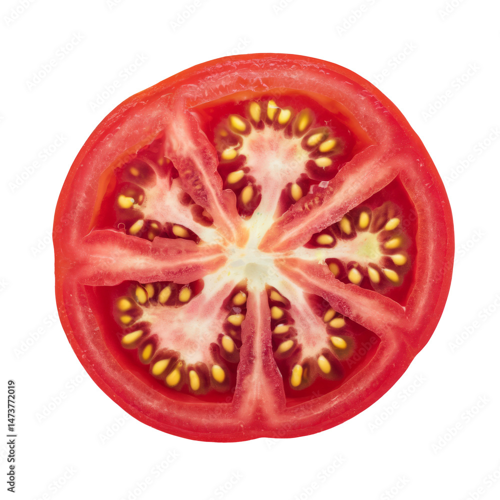 tomato slice, isolated on white background tomato slice, isolated on white background