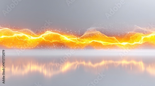 Vibrant digital wave representing energy and innovation.