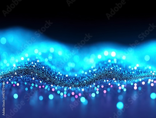 Waving Light Sparkling Particle Display