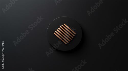 A black and gold logo is prominently displayed against a black background. The design utilizes a contrasting color scheme for visual impact.