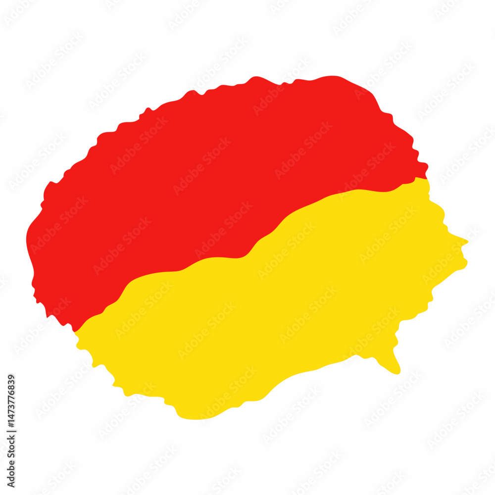 Obraz premium red and yellow abstract watercolor vector with white background 
