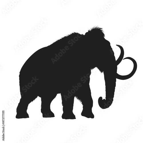 Silhouette of a mammoth – vector illustration