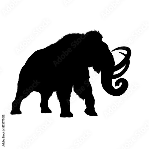 Silhouette of a mammoth – vector illustration