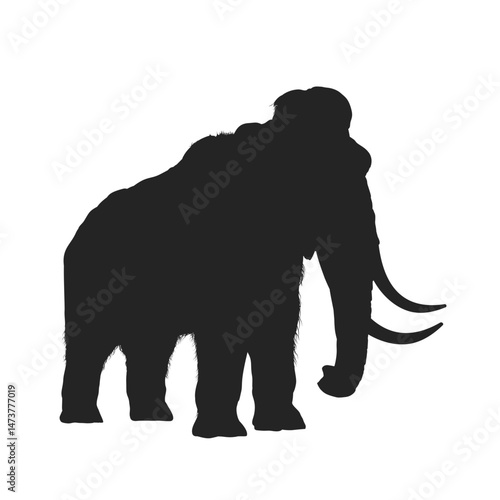 Silhouette of a mammoth – vector illustration
