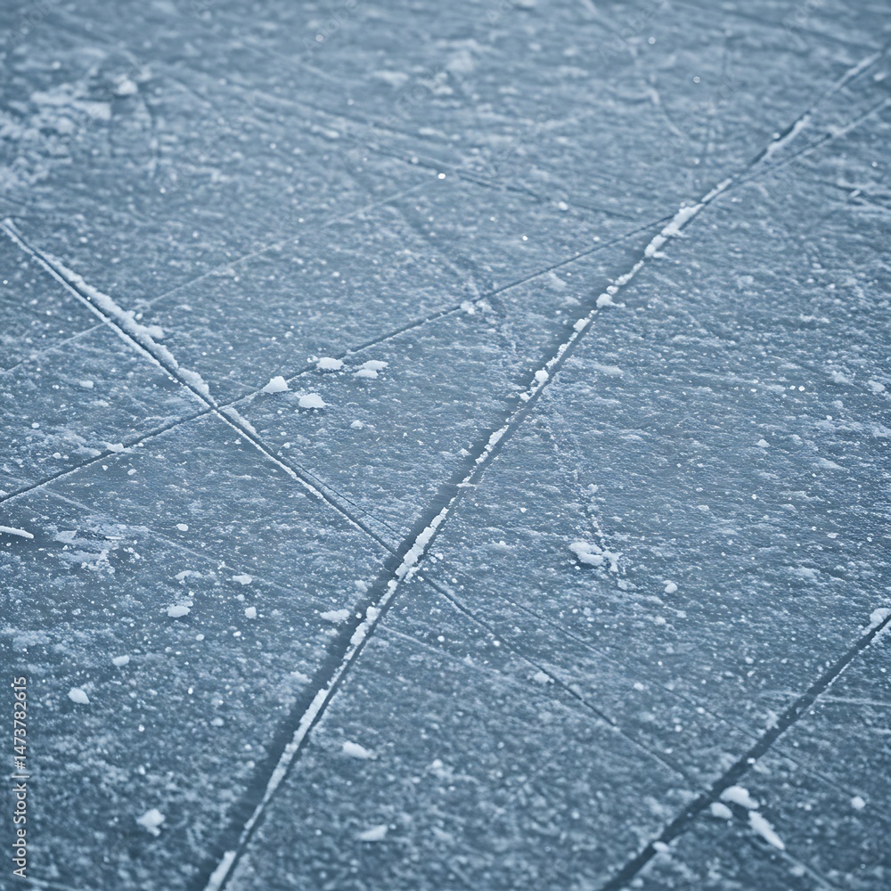 Fototapeta premium Frozen Canvas: Glacial Blue Scribes AI Generated