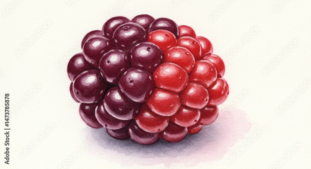 Deconstructed bramble berry ripe and unripe Deconstructed bramble berry ripe and unripe