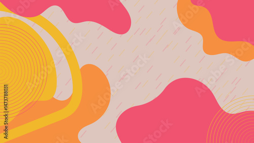 Abstract pop art color paint splash pattern background. Memphis geometry background