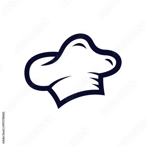 Minimalist Chef Hat Design vector illustration
