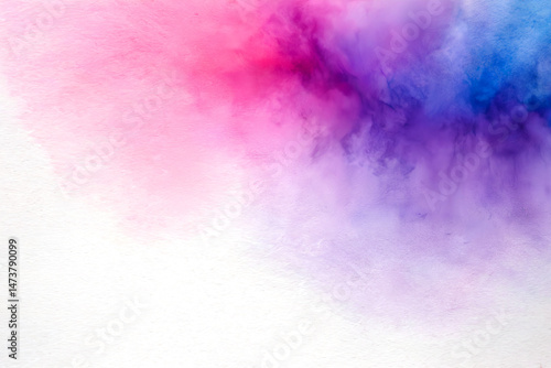 赤色と紫色と青色の抽象的な水彩画