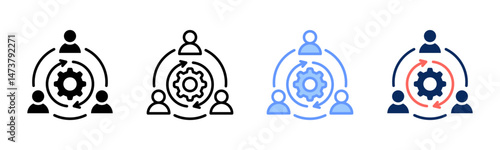 Integration icon sheet multiple style collection