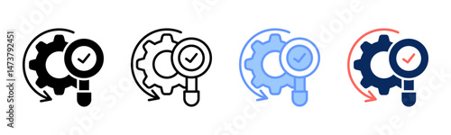 Evaluation icon sheet multiple style collection