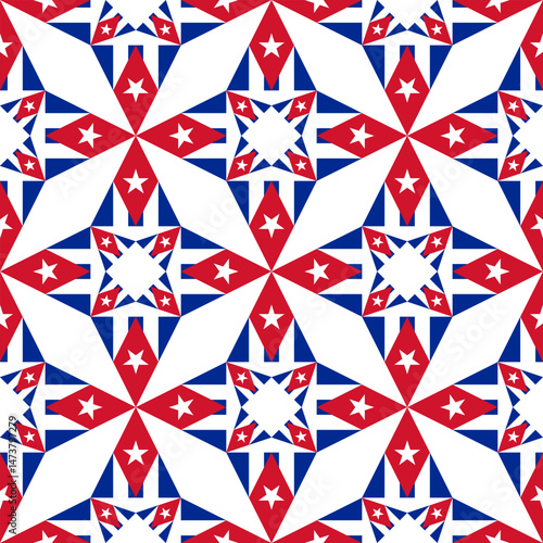 cuba background. cuban flag pattern design. vector illustration