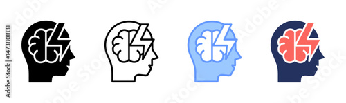 Depression icon sheet multiple style collection
