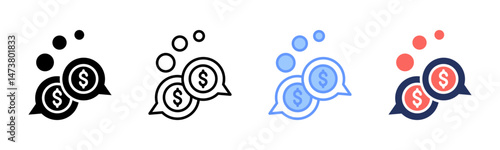 Bubble icon sheet multiple style collection