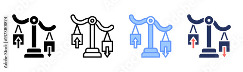 Deficit icon sheet multiple style collection