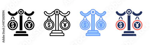 Stabilization icon sheet multiple style collection