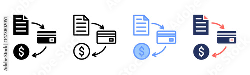 Credit icon sheet multiple style collection