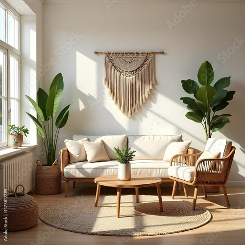 modern living room with sofa