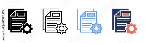 Documentation icon sheet multiple style collection