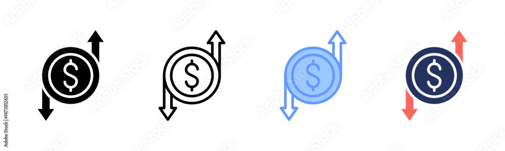 Currency icon sheet multiple style collection Currency icon sheet multiple style collection