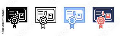 License icon sheet multiple style collection