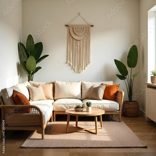 modern living room with sofa