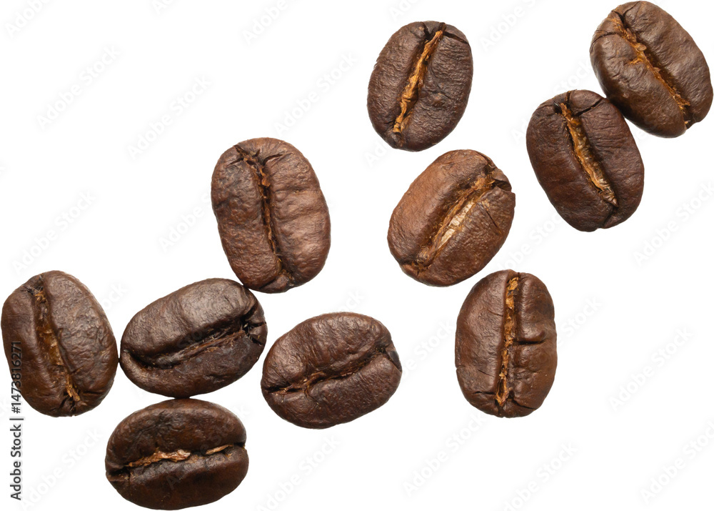 Obraz premium coffee beans isolated on white background