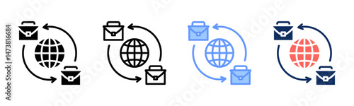 Consignment icon sheet multiple style collection