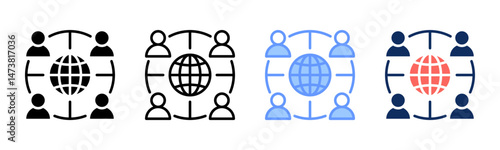 Outsourcing icon sheet multiple style collection