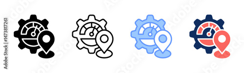 Kpi icon sheet multiple style collection