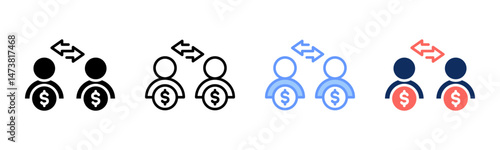 Turnover icon sheet multiple style collection