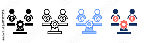 Equity icon sheet multiple style collection