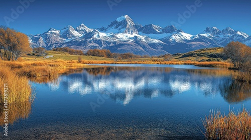 Majestic Mountain Reflection in a Serene Lake