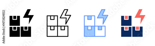 Supply Shock icon sheet multiple style collection