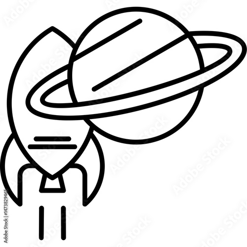 Space Tourism Icon