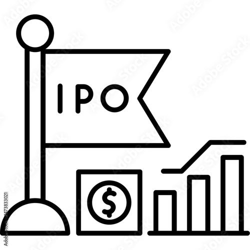 IPO (Initial Public Offering) Icon