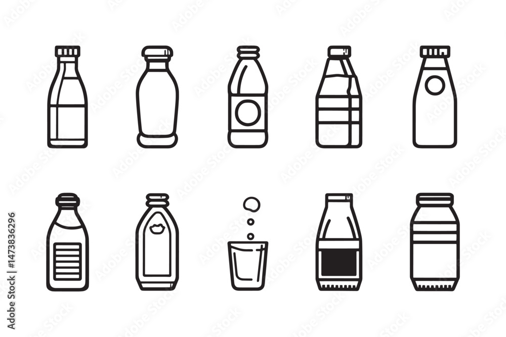 Clean skim milk vector icon Clean skim milk vector icon