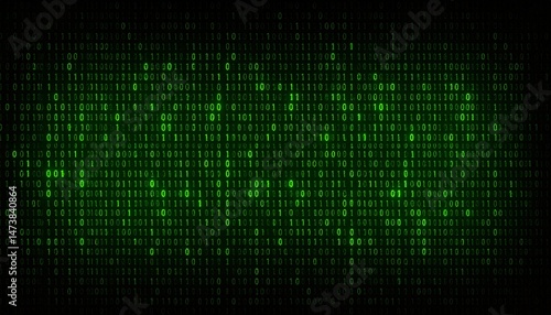 Wallpaper Mural digital data flowing in green Torontodigital.ca