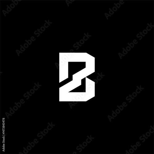 Free Download Modern Letter B Growth or Growth and B Chart logo concept vector icon - GFXLoad