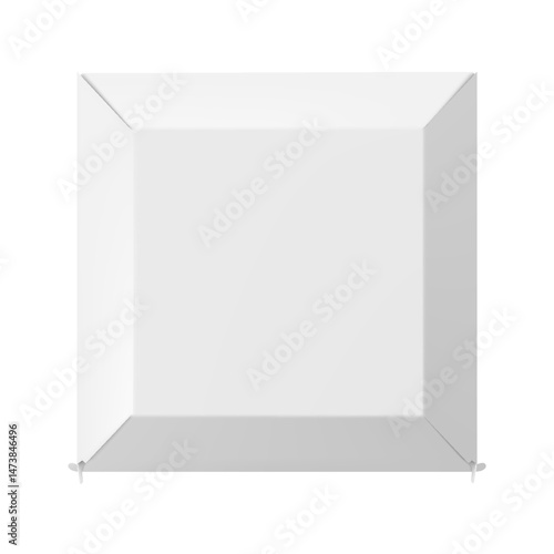 White Packaging Cardboard Box Mockup, Side View, Opened Lid, Isolated on White Background. For Software, electronic device and other products. Realistic 3d Vector Illustration