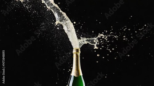 Champagne bottle explosion